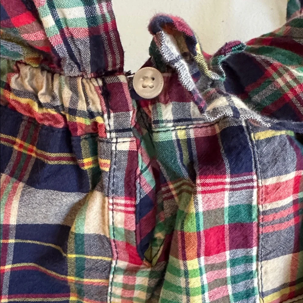 Ralph Lauren Madras Plaid Sunsuit with Hat